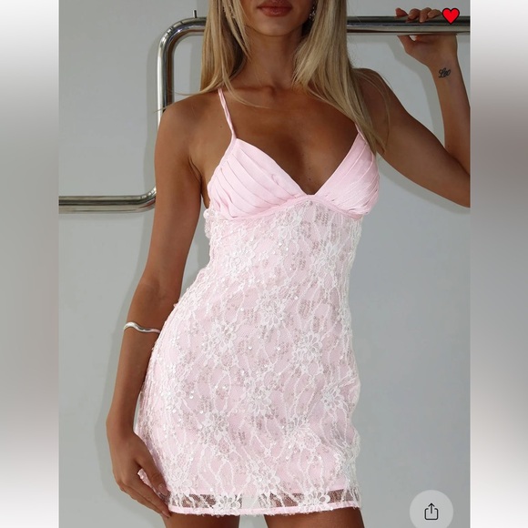 Princess Polly Dresses & Skirts - Princess Polly Disco Lace Sequin Lace Mini Dress